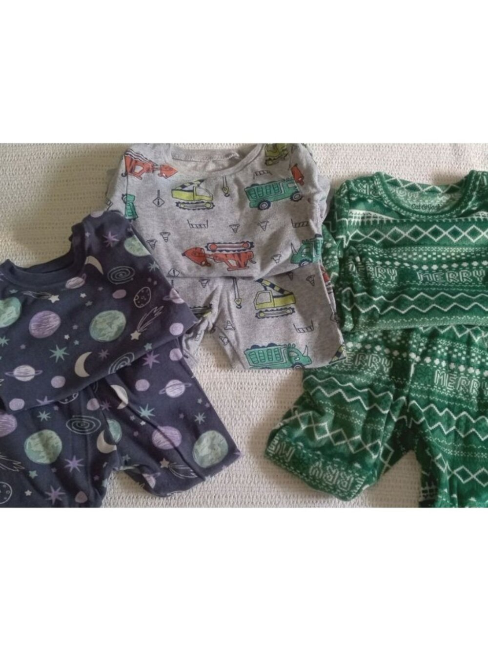 Bundle of 3 Toddler Boy's Pajamas, Size 4T